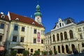 Buildings on FÃâ tÃÂ©r, the old town square Sopron Hungary